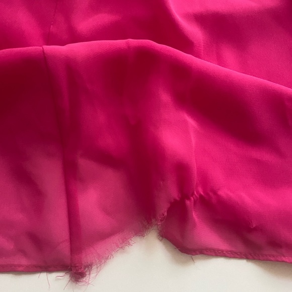 David’s Bridal Bridesmaid Chiffon Dress Size 6 Begonia Color Tie Back Satin Bow - Picture 13 of 16